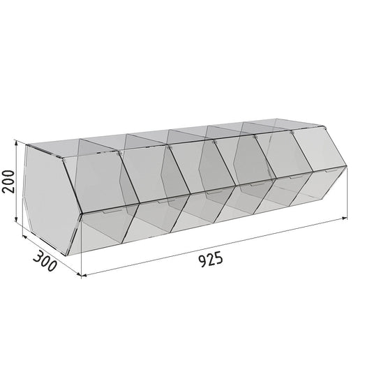 Dispenser for marmalade, snacks, nuts 6 cells