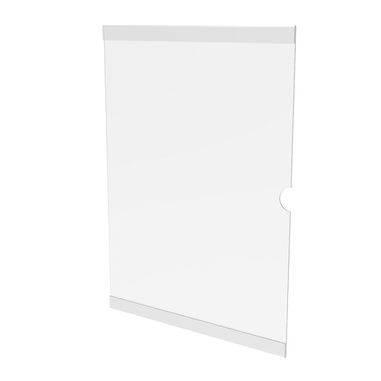 Portapapeles vertical A3, Expositor de documentos 297x420mm, Expositor de pósteres, Bolsillo informativo nº 2 sin cinta de montaje