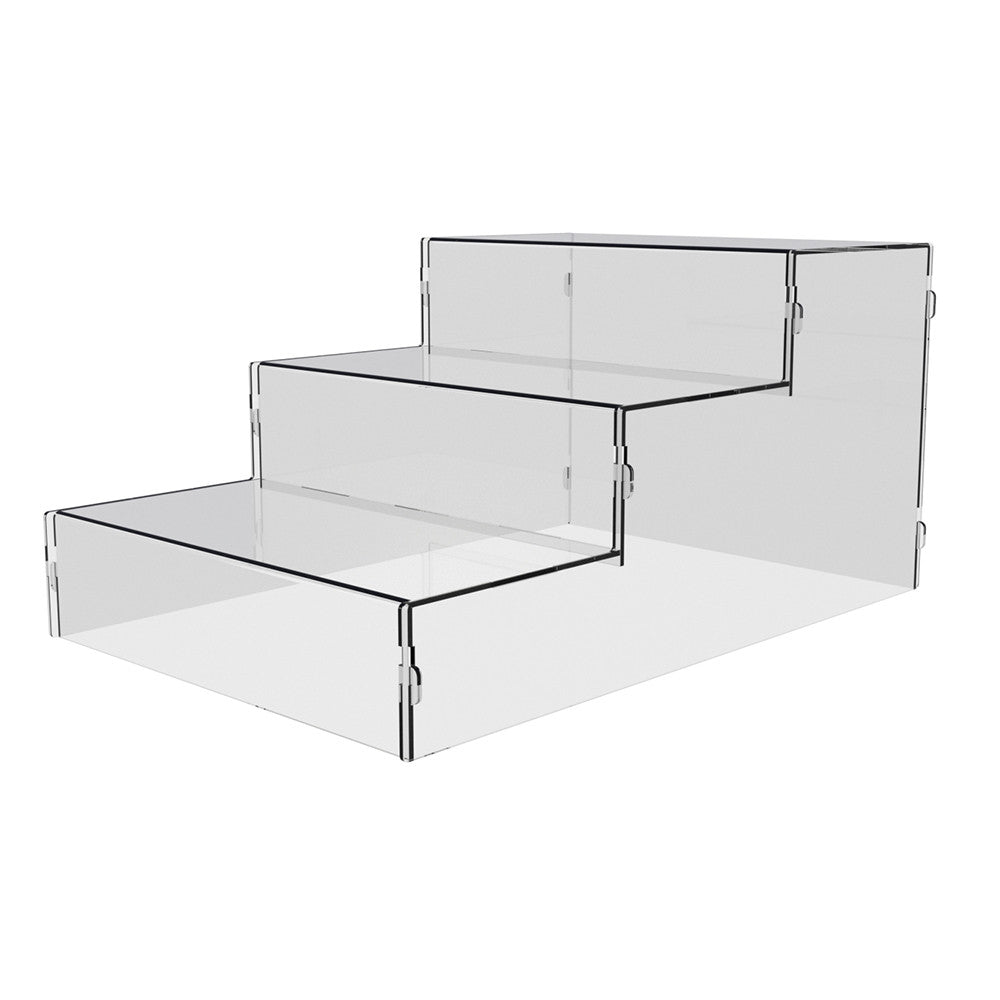 Acrylic stand for products 3 steps 300x200x150mm, Acrylic display, Acrylic display for products, Acrylic Organizer for products, Acrylic Stand, Acrylic Showcase