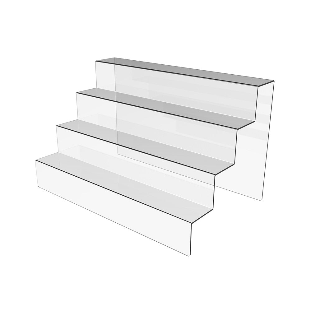 Acrylic Risers Display Stands, 4 Tier Perfume Organizer 500x300x300mm, Display Shelf & Versatile Cupcake Stand Holder, Display Risers for Figures, Dessert Shelves for Party for Decoration, Material 3mm PET