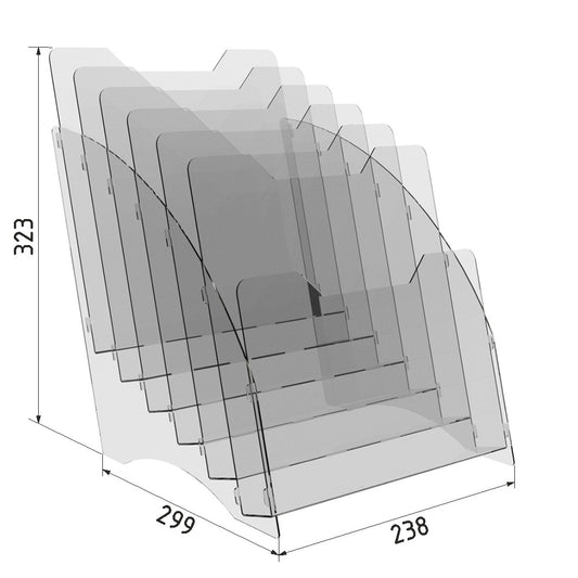 Expositor de acrílico, soporte para carpetas de acrílico, expositor transparente, productos de acrílico, expositor promocional, expositor de archivos