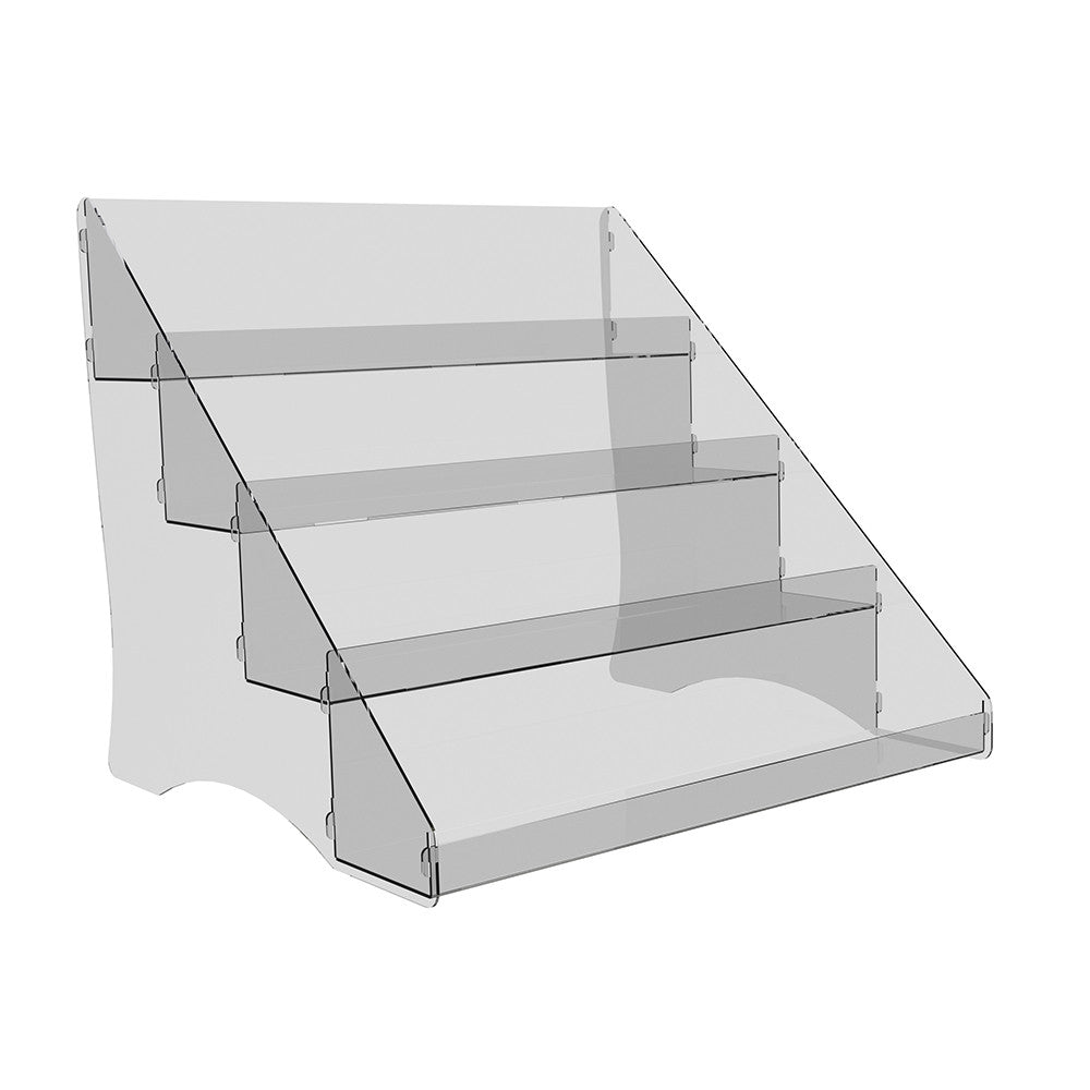 Acrylic Risers Display Stands, 4 Tier Perfume Organizer Display Shelf & Versatile Cupcake Stand Holder, Display Risers for Figures, Dessert Shelves for Party for Decoration 300x300x350mm