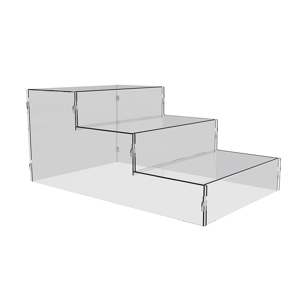 Acrylic display 3 steps 340x200x150mm, Acrylic stand for products, Acrylic display for products, Acrylic Organizer for products, Acrylic Stand, Acrylic Showcase