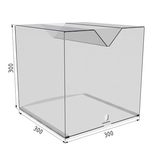 Caja donaciones 300x300x300 ranura ancha