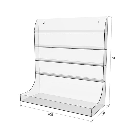 4-layer varnish stand with a shelf for bottles 500x206x533 mm