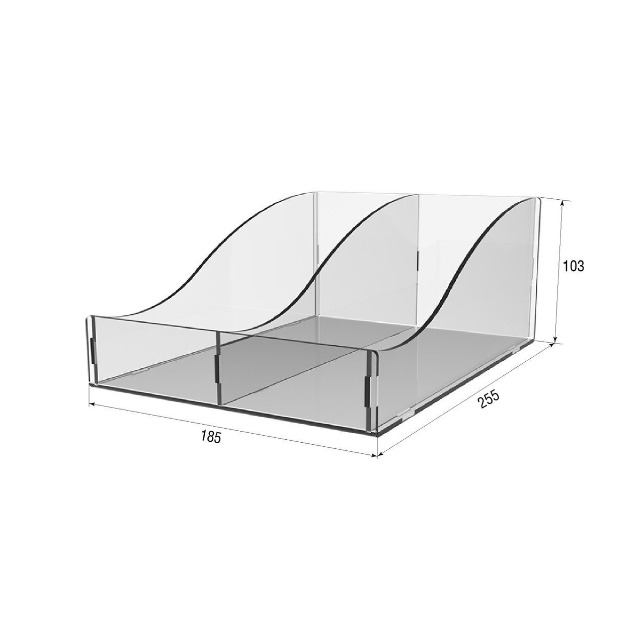 Acrylic display For Tights, Acrylic Stand for Stores, Acrylic Organizer 255x185x103mm, Acrylic Display Case, Acrylic Showcase, Acrylic stnad