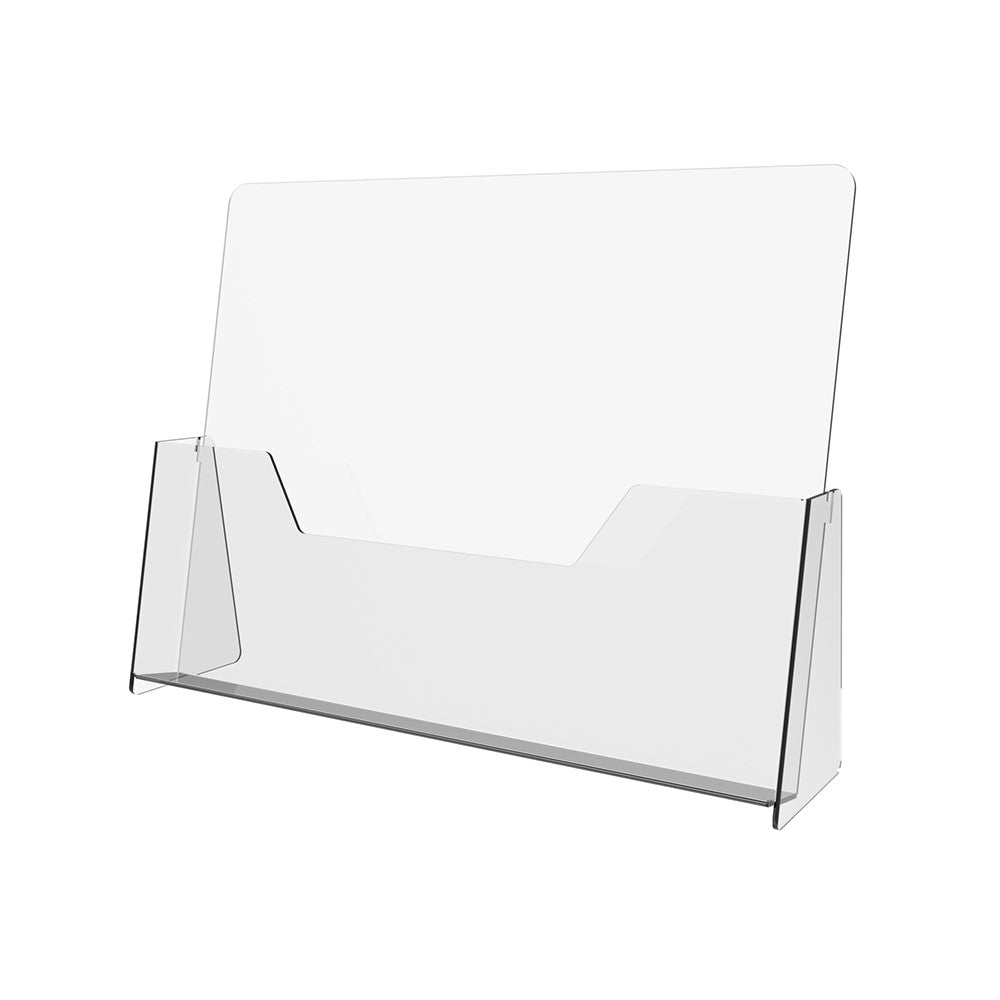 Set 2 pieces, Desktop Brochure Holder A5, Acrylic Stand For Brochures 217x75x150mm, Advertising Display Holder, Acrylic Display For Brochures, Stand For Brochures And Flyers, Acrylic Paper Holder