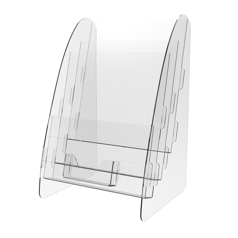 Set 2 pieces, Booklet holder, Paper holder A4 , 210x200x340mm, Acrylic Stand, Acrylic Display, Advertising Stand, Exhibition Equipment, Information Stand, Acrylic Brochure Holder