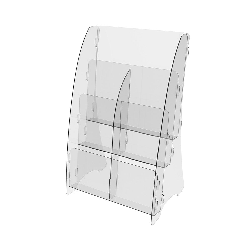 Set 2 pieces, Booklet holder, Paper holder A4 , 215x170x340mm, Acrylic Stand, Acrylic Display, Advertising Stand, Exhibition Equipment, Information Stand, Acrylic Brochure Holder
