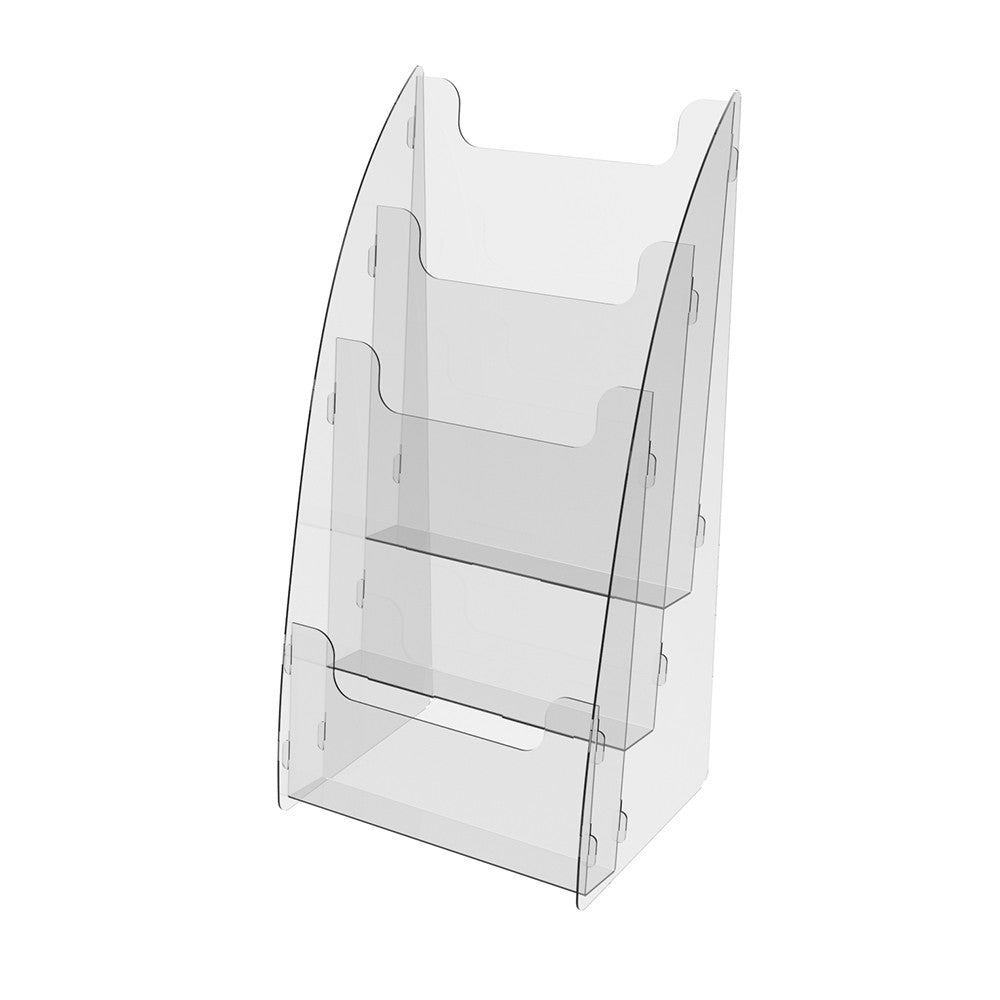 Set 2 pieces, Booklet holder, Paper holder A4 , 220x180x450 mm, Acrylic Stand, Acrylic Display, Advertising Stand, Exhibition Equipment, Information Stand, Acrylic Brochure Holder