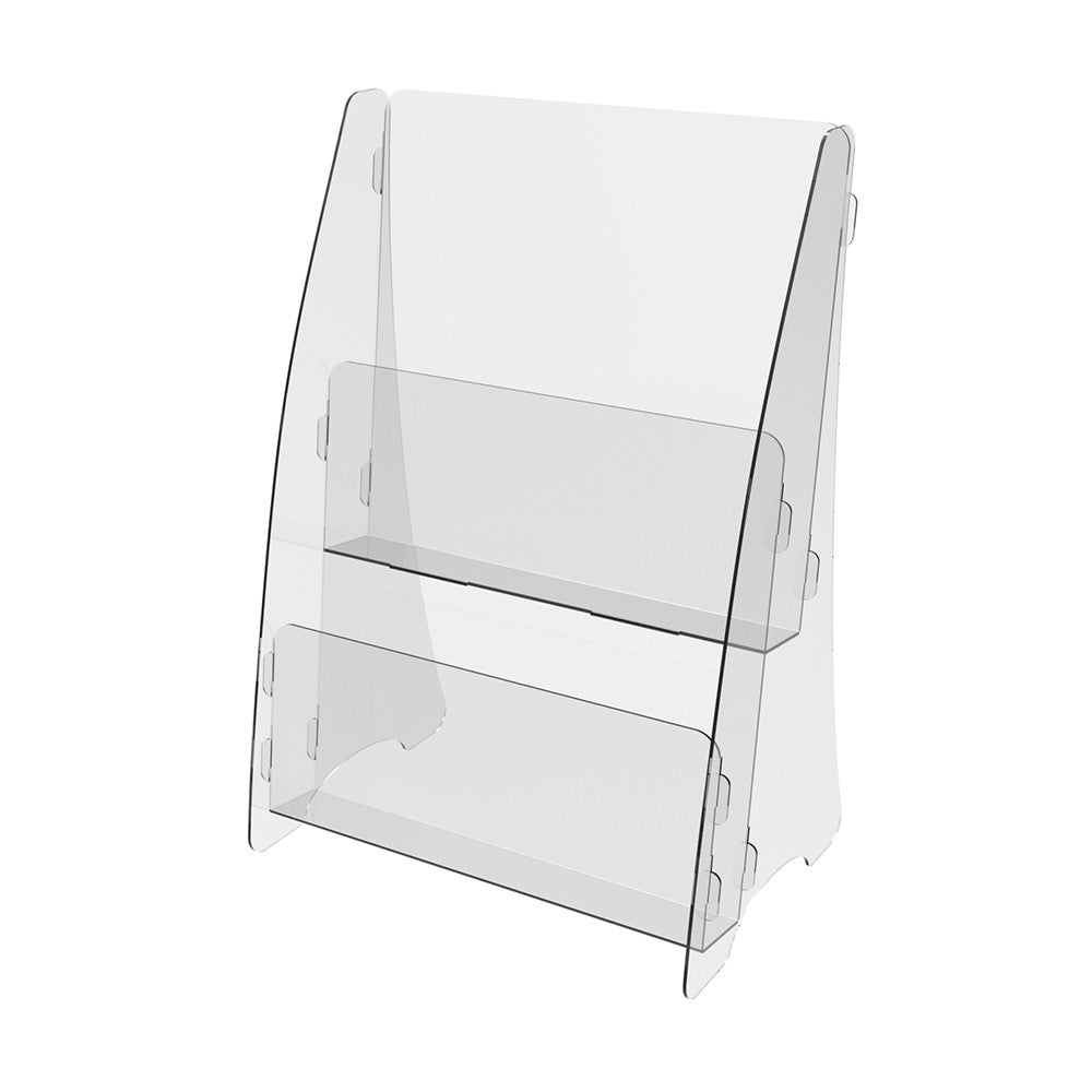 Set 2 pieces,Acrylic Holder, Paper holder A4 , 215x154x320mm, Acrylic Stand, Acrylic Display, Advertising Stand, Exhibition Equipment, Information Stand, Acrylic Brochure Holder