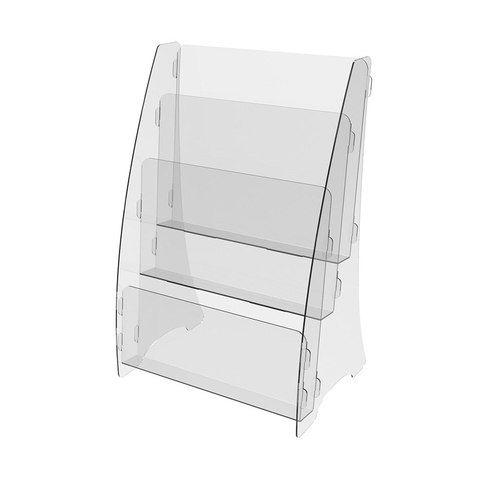 Set 2 pieces, Booklet holder, Paper holder A4 , 215x170x340mm, Acrylic Stand, Acrylic Display, Advertising Stand, Exhibition Equipment, Information Stand, Acrylic Brochure Holder