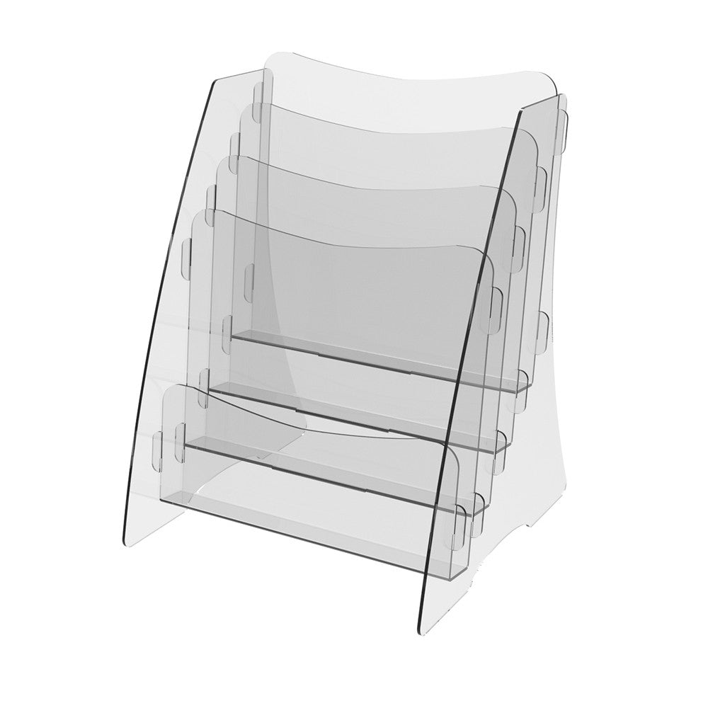 Set 2 pieces, Booklet holder 165x108x205mm, Acrylic Stand, Acrylic Display, Advertising Stand, Exhibition Equipment, Information Stand, Acrylic Brochure Holder