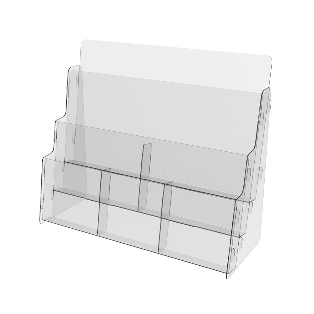 Set 2 pieces, Booklet holder, Paper holder A4 , 290x134x340mm, Acrylic Stand, Acrylic Display, Advertising Stand, Exhibition Equipment, Information Stand, Acrylic Brochure Holder