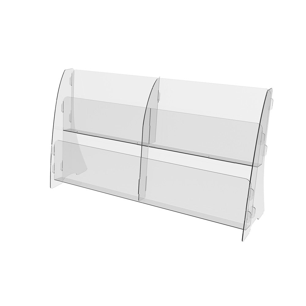 Set 2 pieces, Booklet holder, Paper holder A4 , 430x130x240mm, Acrylic Stand, Acrylic Display, Advertising Stand, Exhibition Equipment, Information Stand, Acrylic Brochure Holder