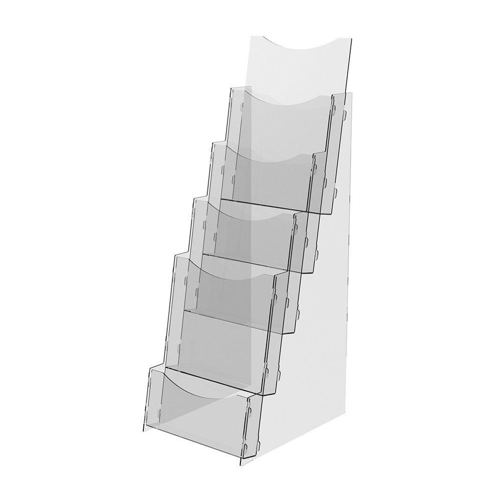 Set of 2 pcs, Desktop Brochure Holder A5, Acrylic Stand For Brochures 467x207x155mm, Advertising Display Holder, Acrylic Display For Brochures, Stand For Brochures And Flyers, Acrylic Paper Holder