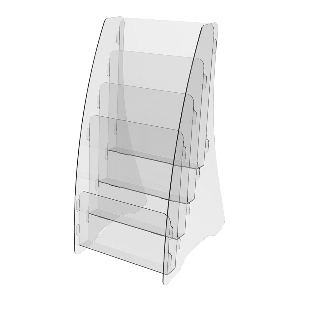 Set of 2 pcs, Desktop Brochure Holder A5, Acrylic Stand For Brochures 210x154x340mm, Advertising Display Holder, Acrylic Display For Brochures, Stand For Brochures And Flyers, Acrylic Paper Holder