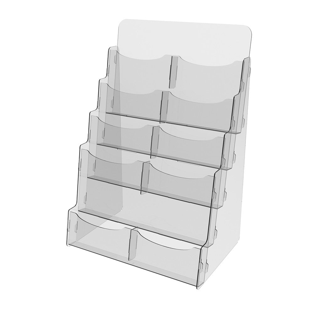 Set of 2 pieces, Desktop Brochure Holder A5, Acrylic Stand For Brochures 317x220x463mm, Advertising Display Holder, Acrylic Display For Brochures, Stand For Brochures And Flyers, Acrylic Paper Holder
