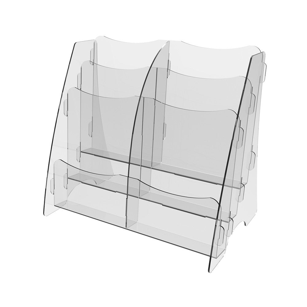 Set 2 pieces, Booklet holder 210x140x190mm, Acrylic Stand, Acrylic Display, Advertising Stand, Exhibition Equipment, Information Stand, Acrylic Brochure Holder