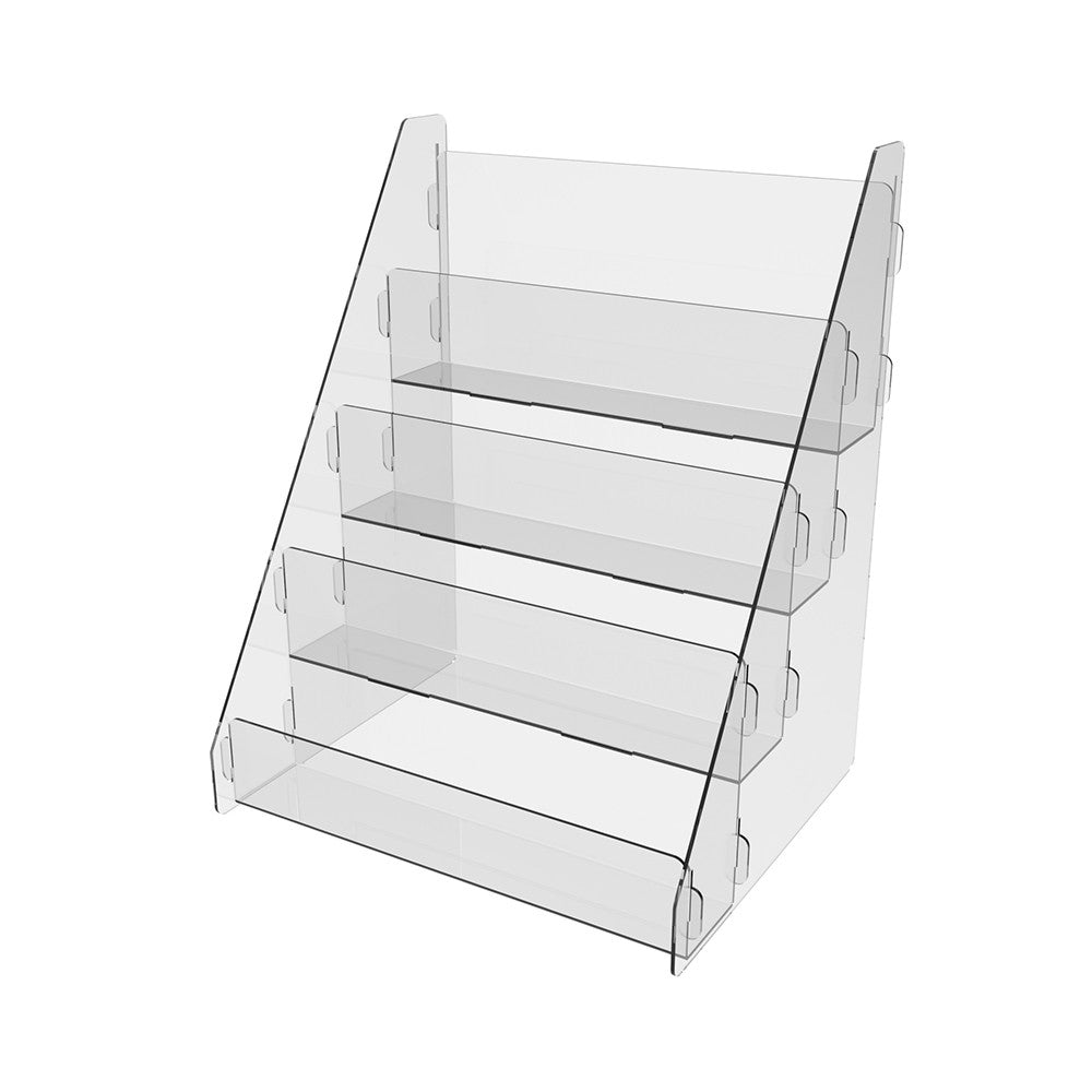 Acrylic Risers Display Stands, 4 Tier Perfume Organizer Display, Shelf for nail polish botles & Versatile for nail saloon, Display Risers for Figures, Dessert Shelves for Party for Decoration 205x172x260mm