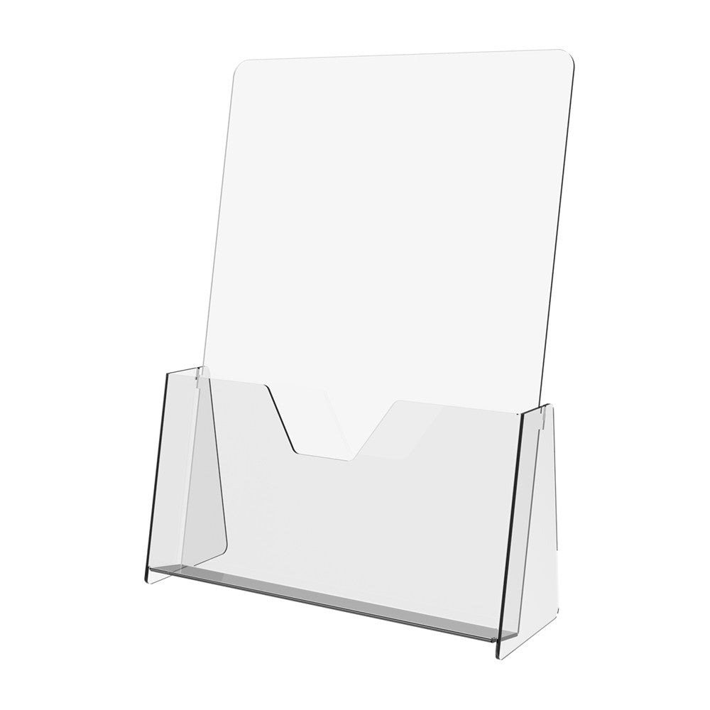 Set of 2 pcs, Desktop Brochure Holder A5, Acrylic Stand For Brochures 154x80x210mm, Advertising Display Holder, Acrylic Display For Brochures, Stand For Brochures And Flyers, Acrylic Paper Holder