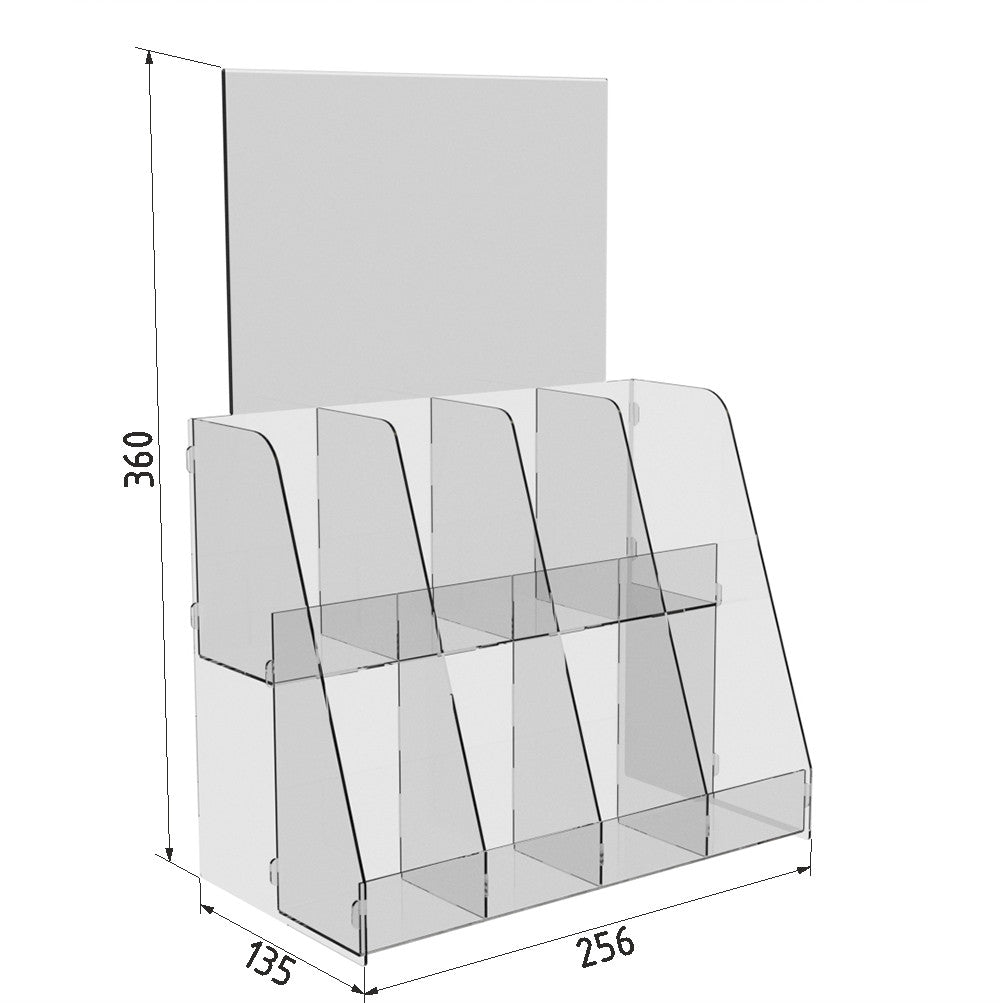 Acrylic display for tea bags, Show display for tea 360x256x135mm, Acrylic display for products, Acrylic Organizer for products, Acrylic Stand, Acrylic Showcase