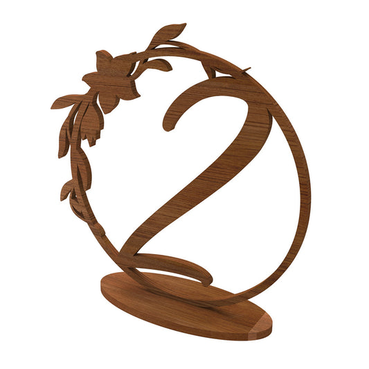 Números de mesa de madera 3