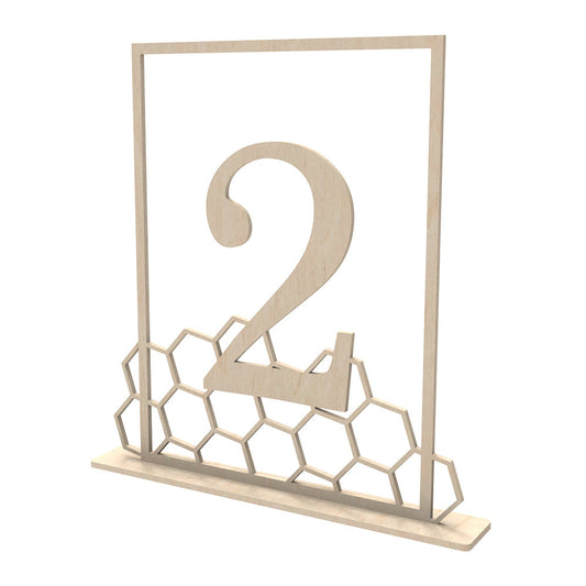 Números de mesa de madera 20x15 cm