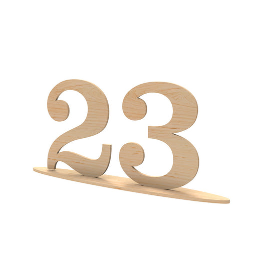 Números de mesa de madera 5