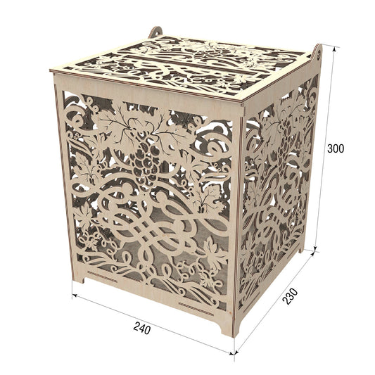 Cofre para sobres, Tesoro de boda 240x230x300mm