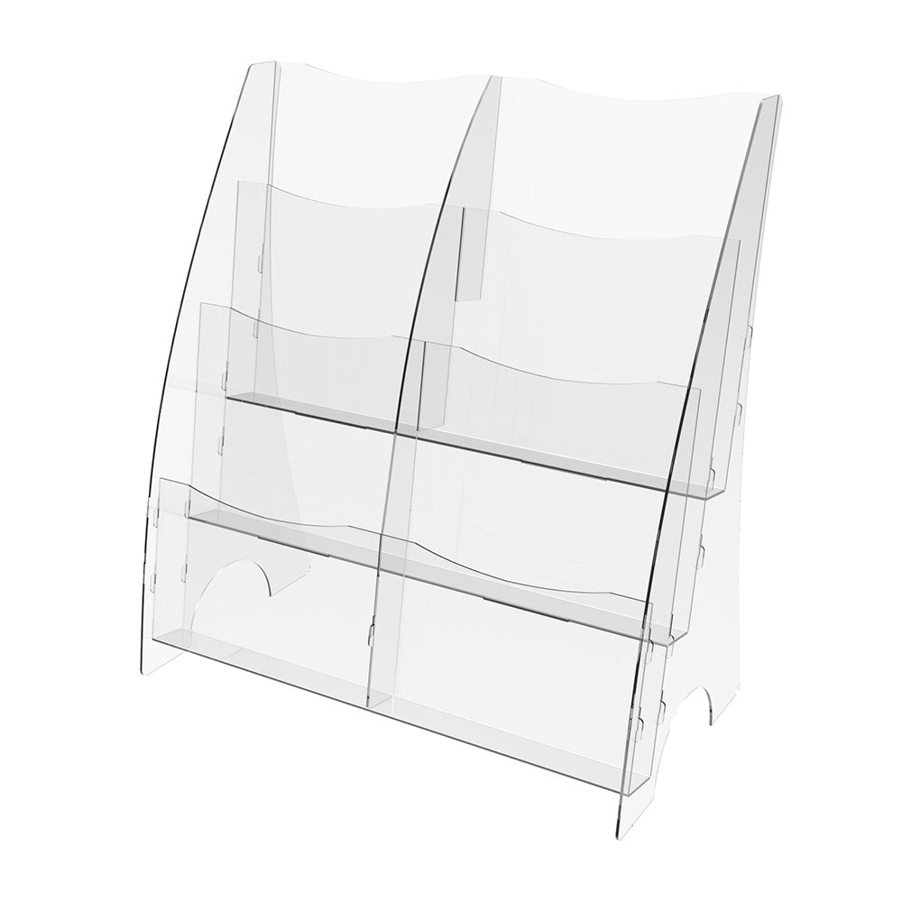 Set of 2pcs, Desktop Brochure Holder A5, Acrylic Stand For Brochures 313x168x340mm, Advertising Display Holder, Acrylic Display For Brochures, Stand For Brochures And Flyers, Acrylic Paper Holder