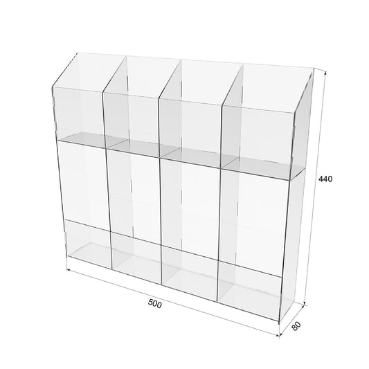 Expositor acrílico para sobres, expositor para postales con 8 compartimentos, expositor de folletos para tienda