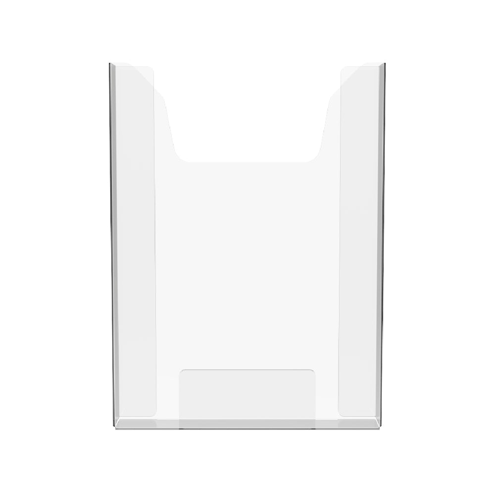 Set 5pcs, Acrylic paper holder A4 format vertical 11x8.66x1.18, wall mounted document holder, with mounting tape, Booklet display, PET clear brochure display