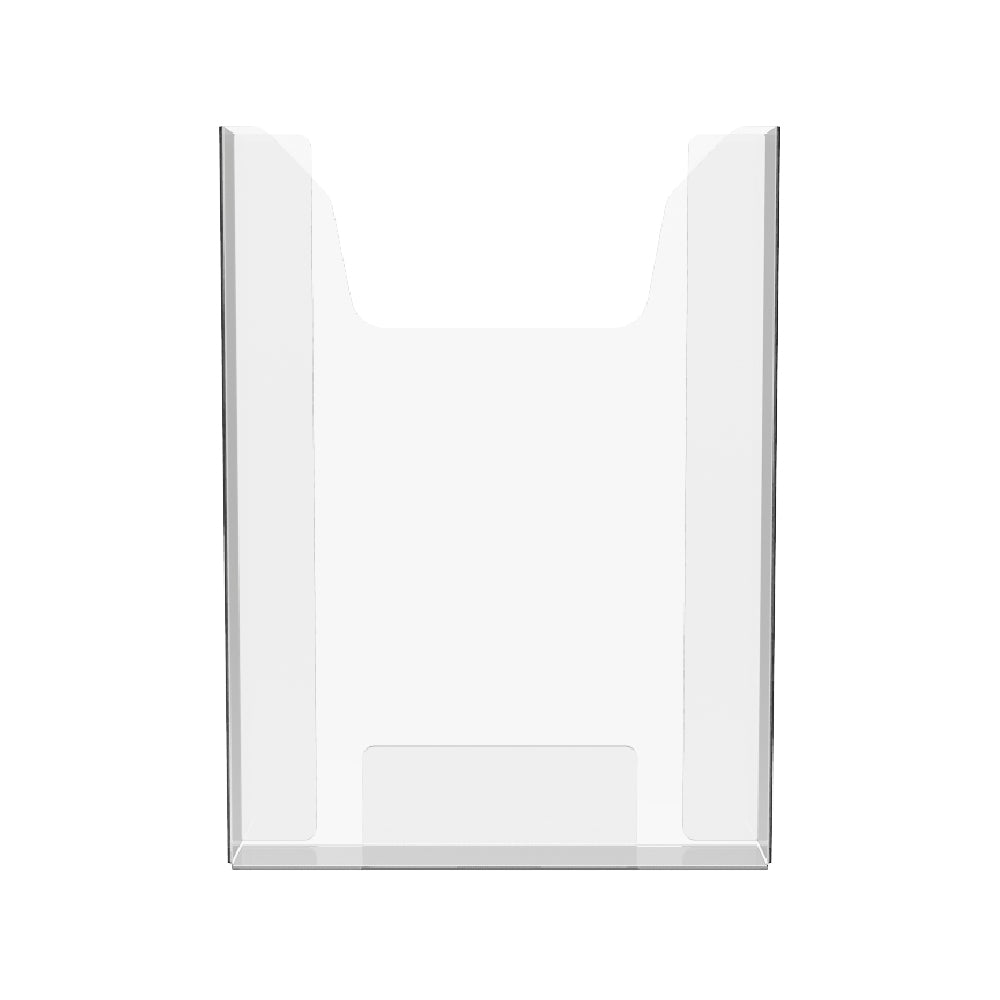 Portapapeles acrílico formato A4 vertical 210x297x30mm, portadocumentos de pared, fijación autorroscante, expositor de folletos.