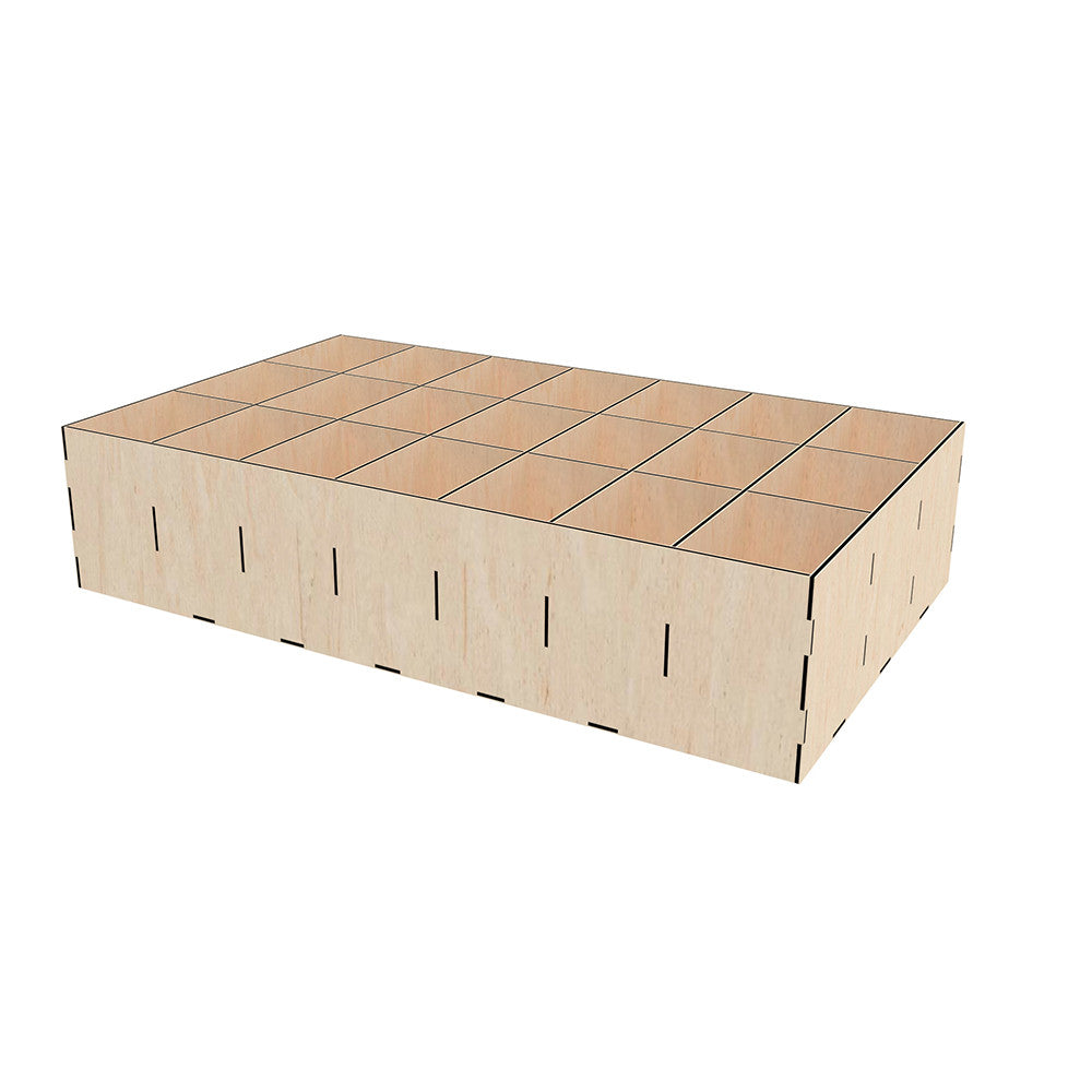 Dispenser for sweets, snacks, nuts, cereals with 21 compartments