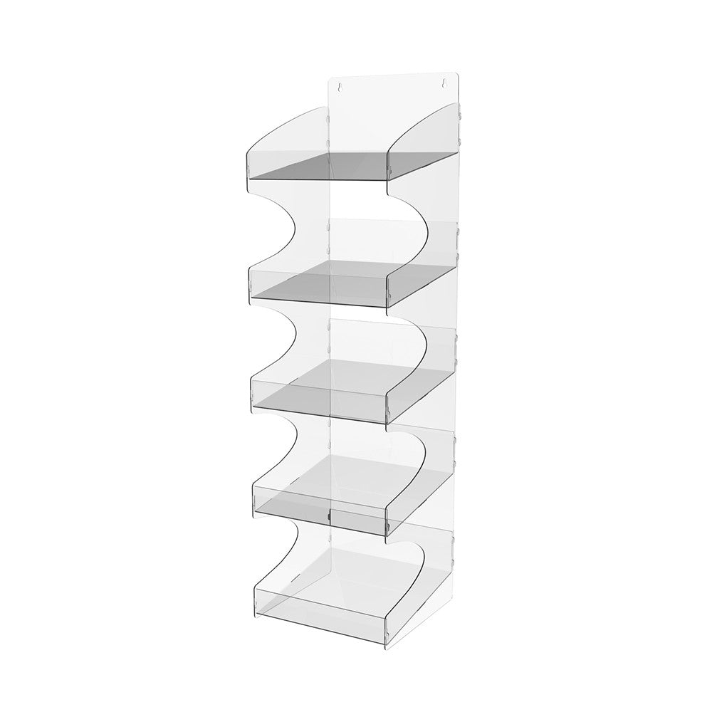 Acrylic display, Acrylic stand for candy bars, Acrylic Organizer 5 shelves, 900x250x250mm, Acrylic stand case, Acrylic display, Acrylic stand for products