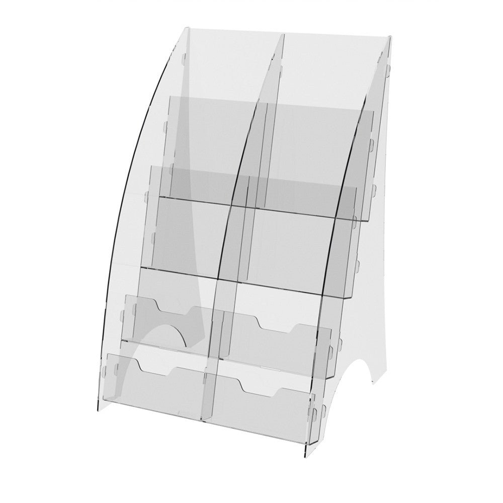 Booklet holder desktop A6 8 pockets + business card holders, Booklet stand, Booclet display