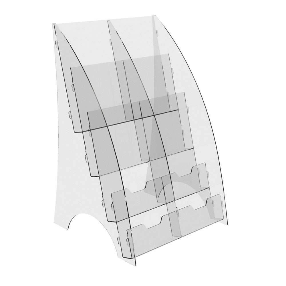 Booklet holder desktop A6 8 pockets + business card holders, Booklet stand, Booclet display