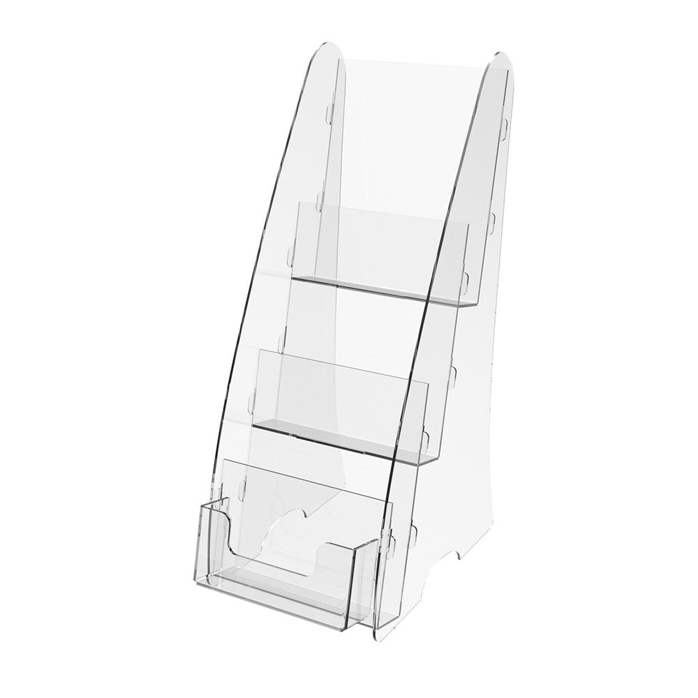 Booklet holder, Euro Flyer Stand 110x180x340mm, Acrylic Stand, Acrylic Display, Advertising Stand, Exhibition Equipment, Information Stand, Acrylic Brochure Holder