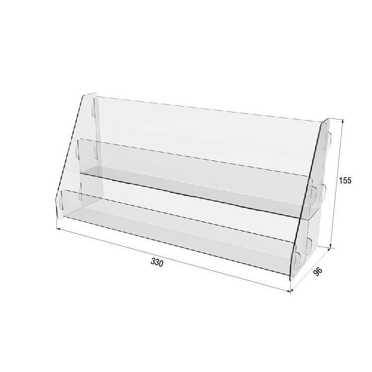 Acrylic stand for products 330x155x96mm, Acrylic display, Acrylic Organizer for products, Acrylic Stand, Acrylic Showcase