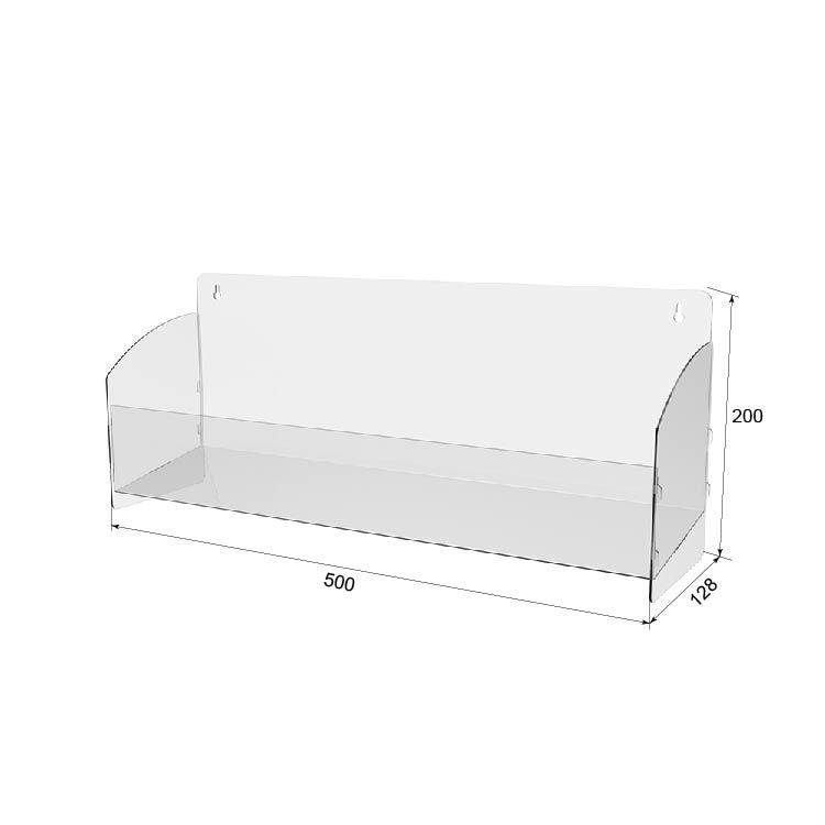 Acrylic display, Acrylic Stand for bars, Acrylic Display 500x128x200mm, Acrylic organizer, Acrylic showcase, Acrylic display case