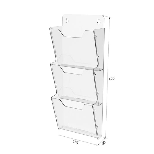 Кишенька для буклетів А5 3-ярусна вертикальна