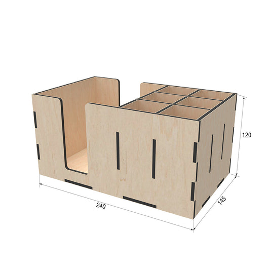 Organizer wooden 240x145x120 mm
