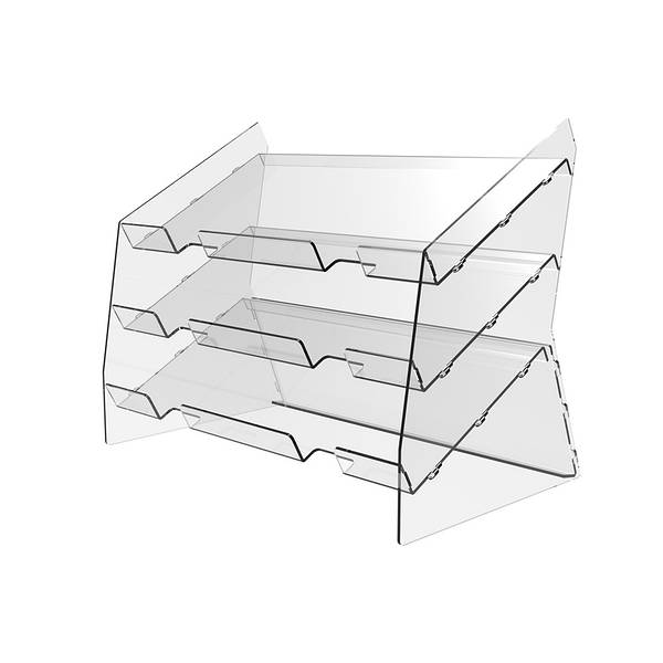 Acrylic display stand for candy bars, Stand for chocolat bars, Acrylic Risers Display Stands, 4 Tier Organizer Display, Dessert Shelves for Party for Decoration, 3 shelves, 400x255x330