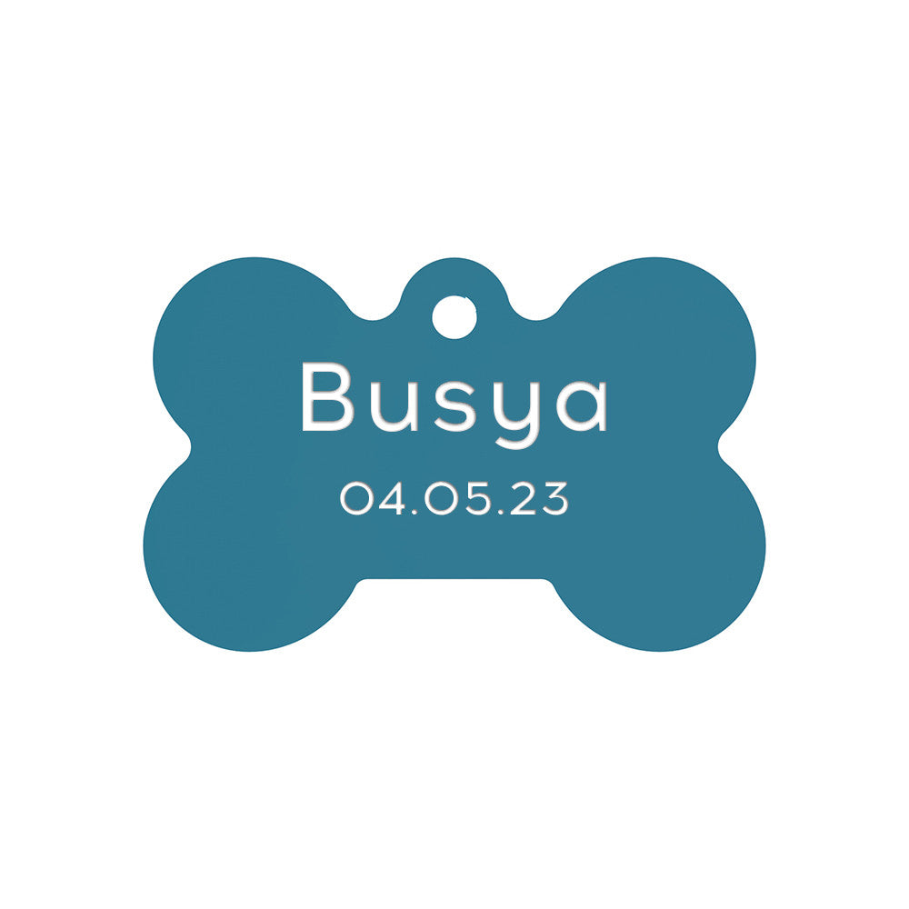 Dog ID Tag Blue 38x25mm
