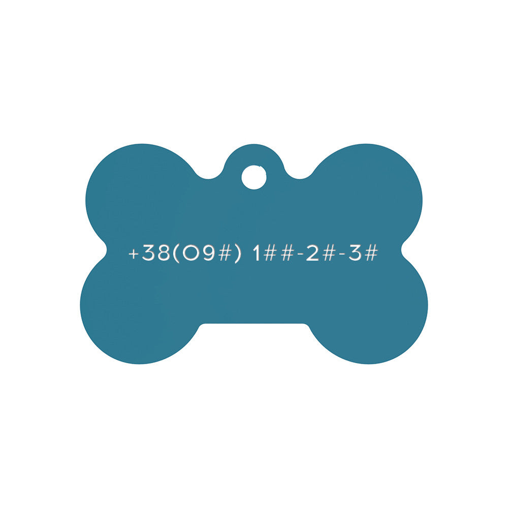 Dog ID Tag Blue 38x25mm