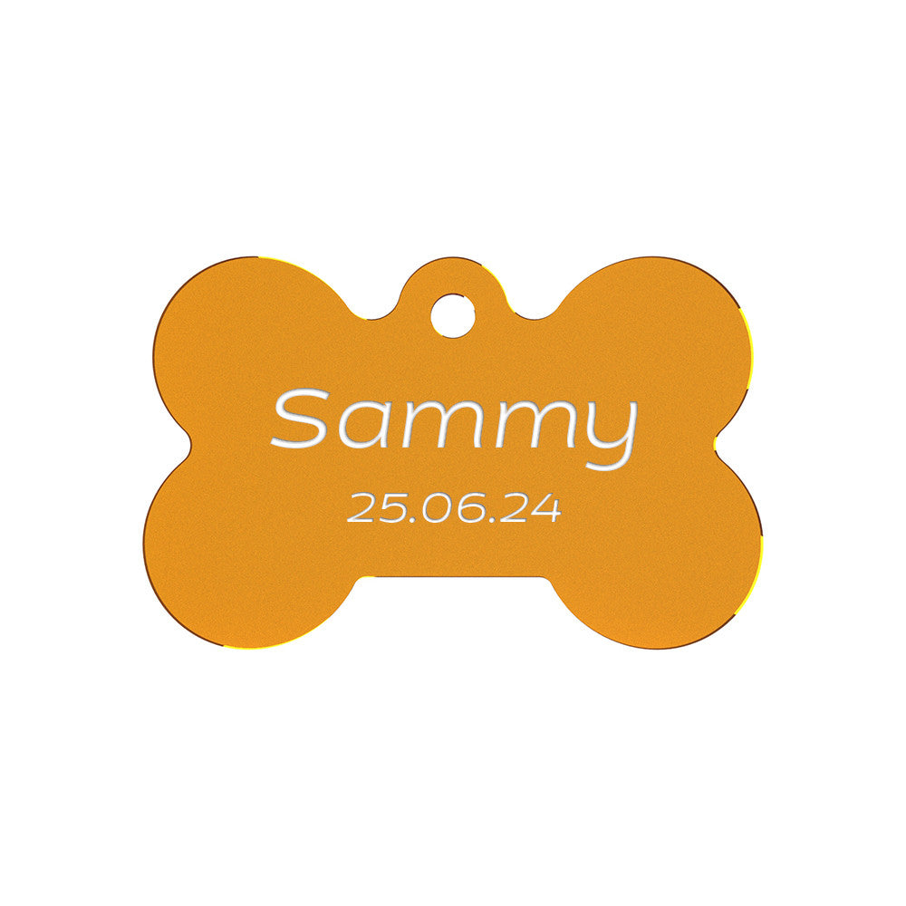 Dog ID Tag Orange 38x25mm