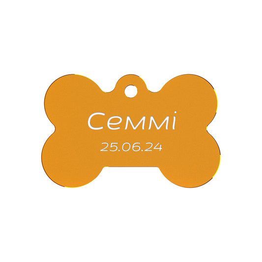 Dog ID Tag Orange 38x25mm