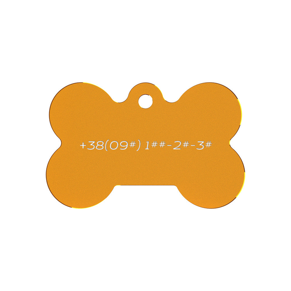 Dog ID Tag Orange 38x25mm