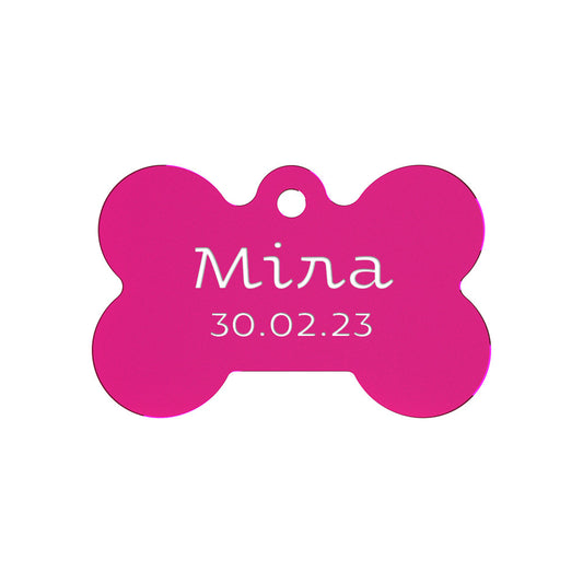 Dog ID Tag Rose 38x25mm